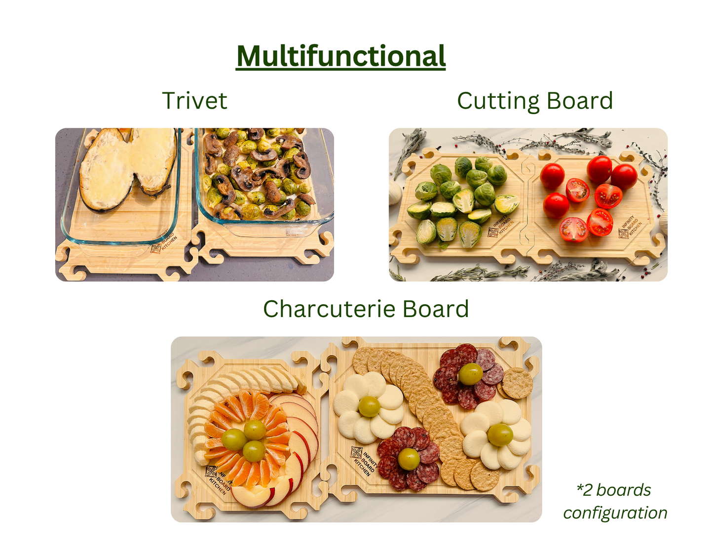 Smart Snap Bamboo Board - 9" x 10" x 0.5"