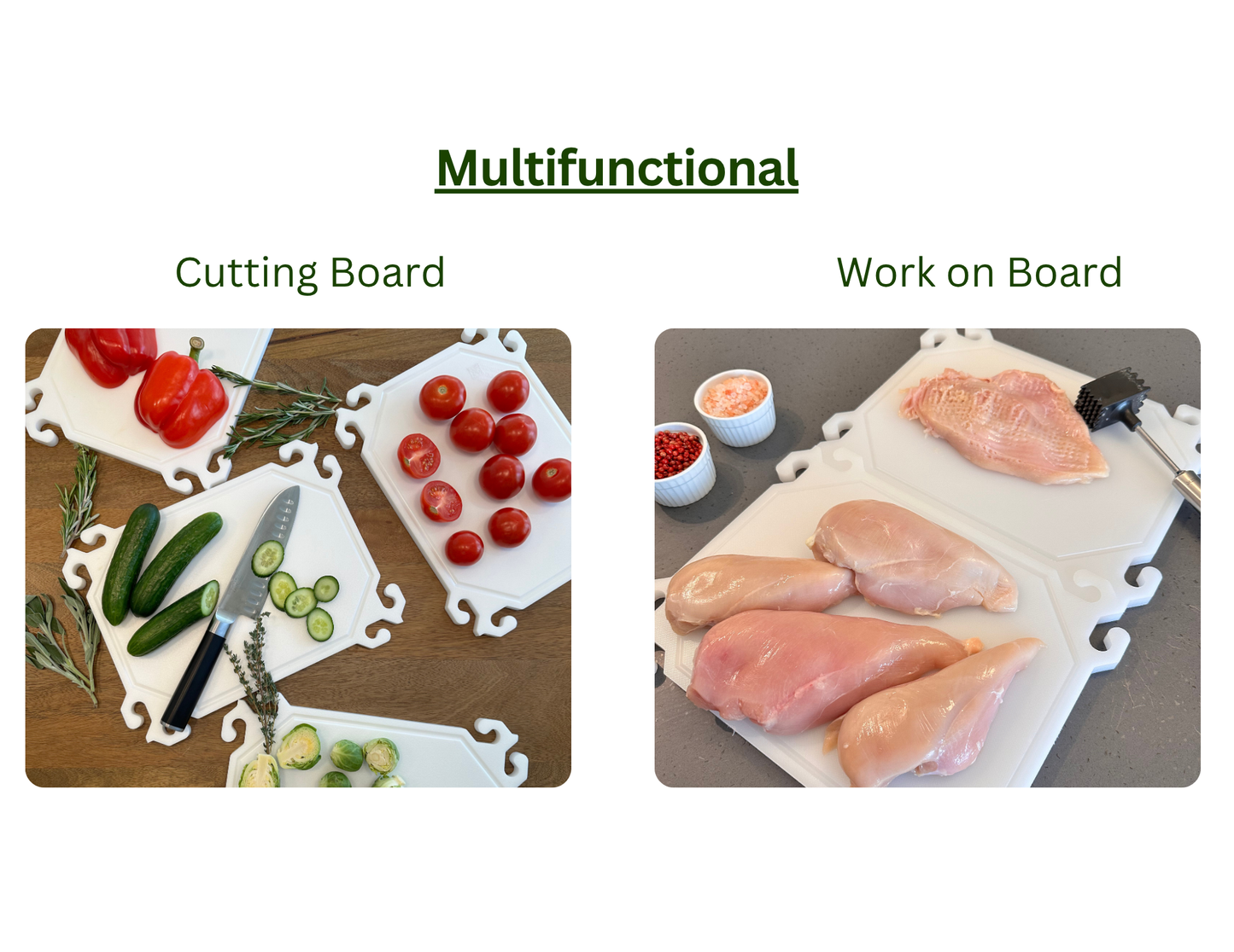 Smart Snap Boards. Plastic Cutting Boards. Set of 4.
