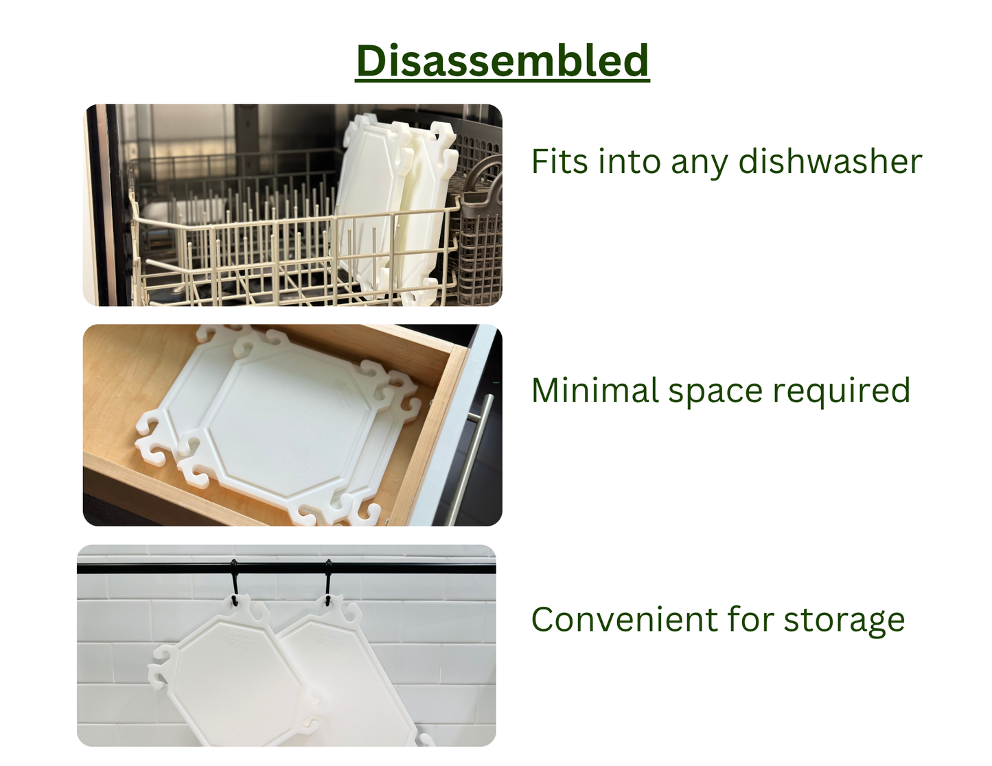 Smart Snap Boards – Plastic Cutting Boards. Set of 2.