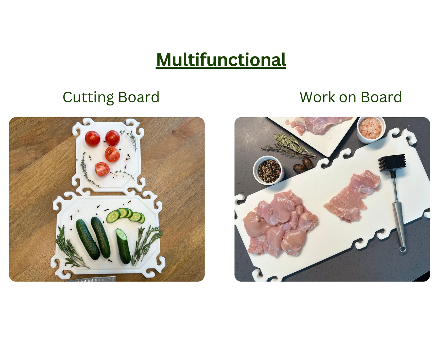 2 Smart Snap Plastic Boards – 10" x 13" x 0.5" and 10" x 9" x0.5"