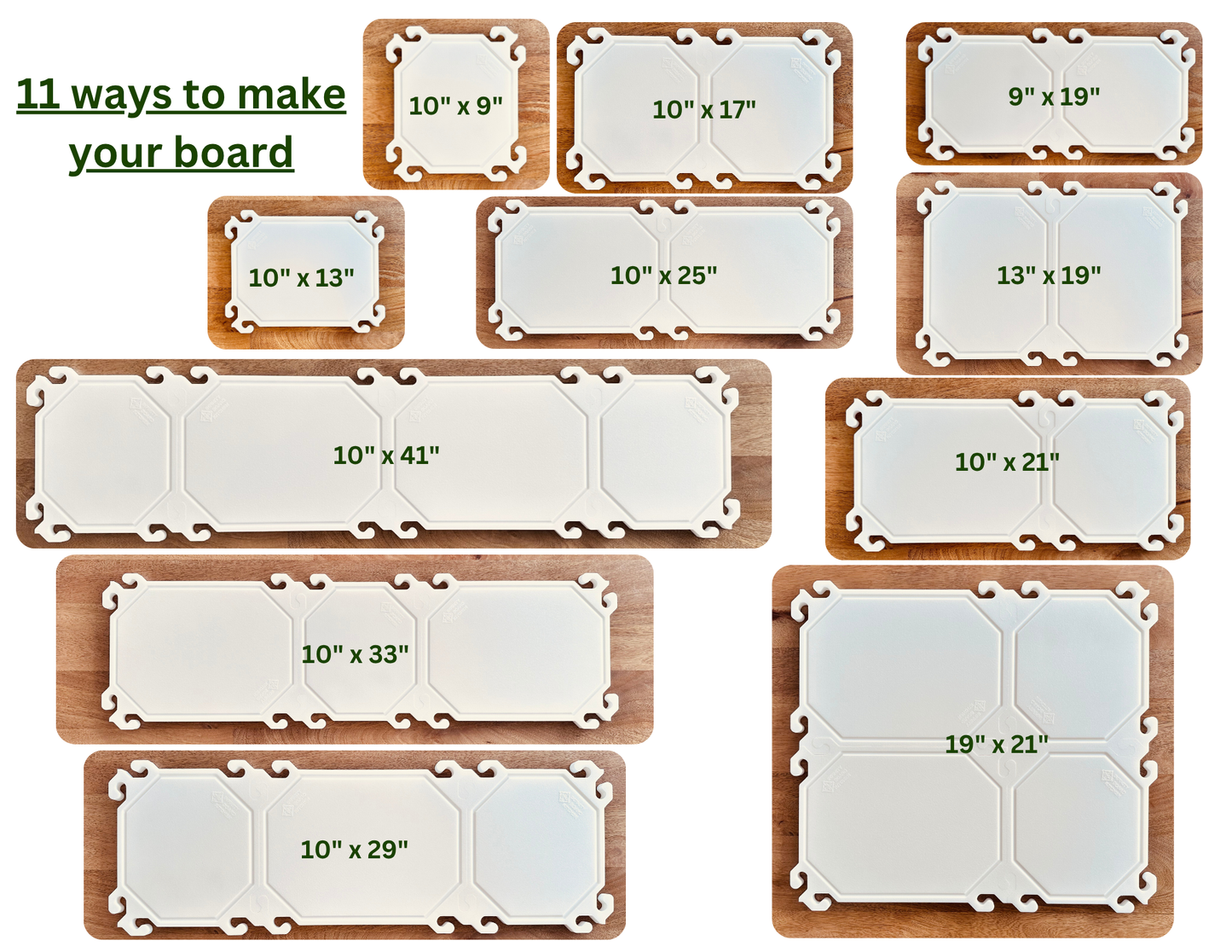 Smart Snap Boards. Plastic Cutting Boards. Set of 4.