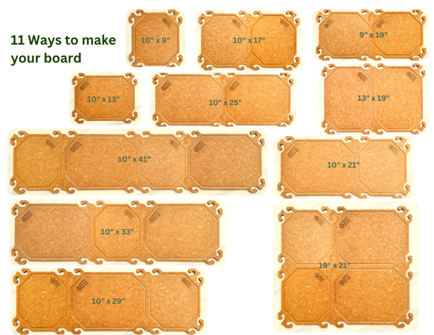 Smart Snap Boards. Recycled Paper Cutting Boards. Set of 4.