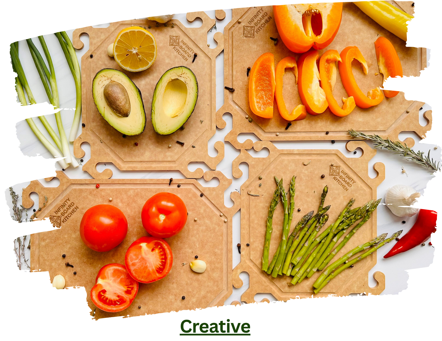 Smart Snap Boards. Recycled Paper Cutting Boards. Set of 4.