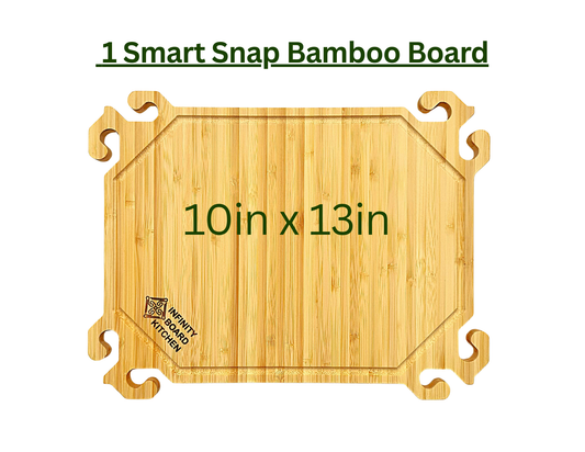 Smart Snap Bamboo Board - 10" x 13" x 0.5"