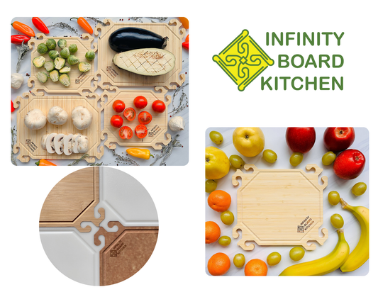 Smart Snap Bamboo Board - 9" x 10" x 0.5"