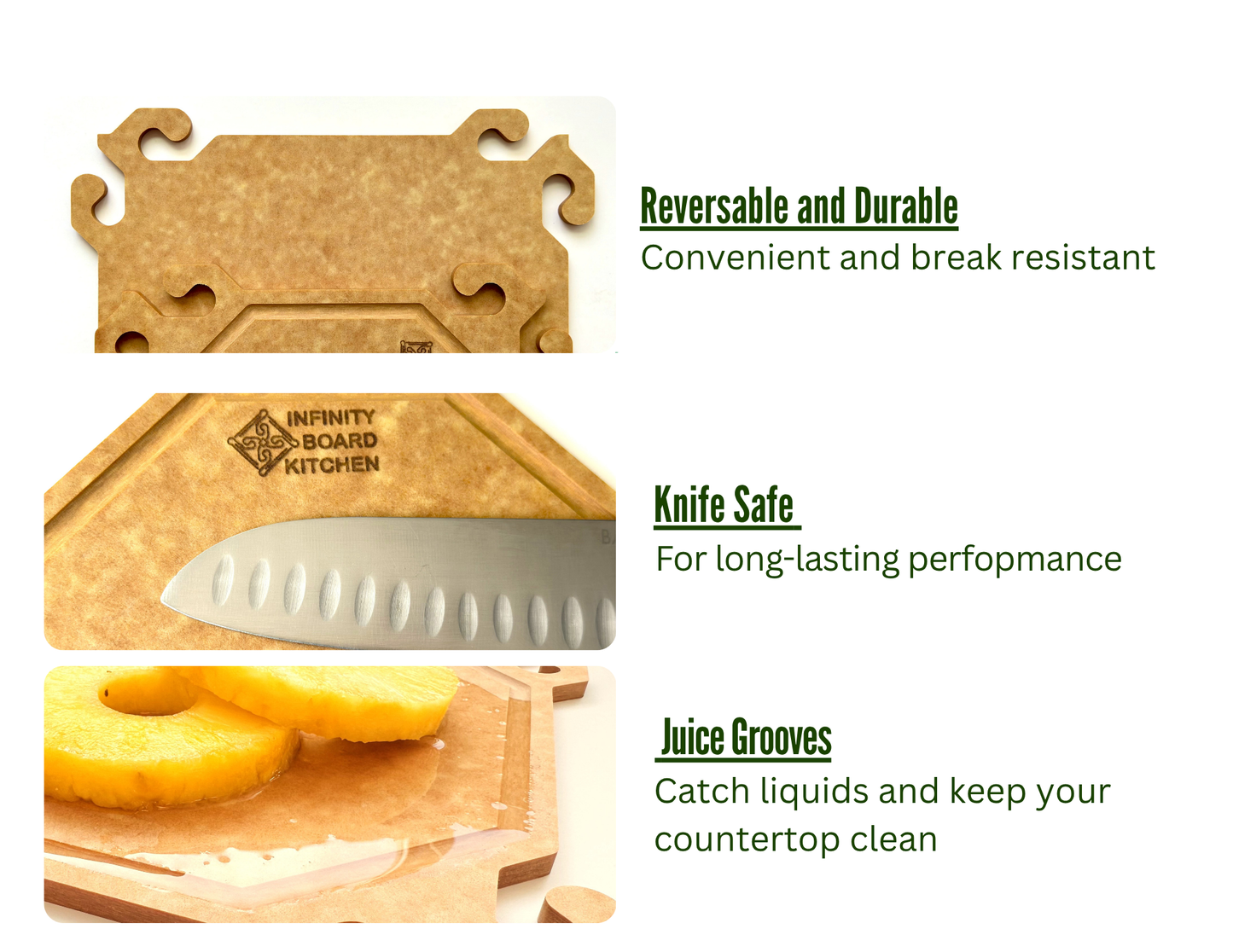 Smart Snap Boards. Recycled Paper Cutting Boards. Set of 4.