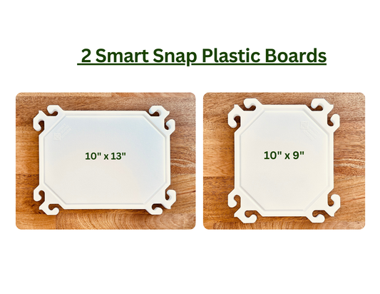 2 Smart Snap  Plastic Boards – 10" x 13" x 0.5" and 10" x 9" x0.5"
